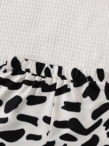 Baby Boy Cute Cow Print Shirt + Cow Print Shorts Set, Summer
