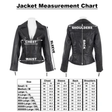 Women Real Leather Biker Jacket N8UL - Black - View 5