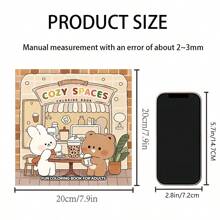 1 pieza Libro para colorear antiestrés para adultos, Tema: Patrones de espacio confortable, Nuevo lanzamiento 2025, Tamaño: 7,9*7,9 pulgadas, 24 páginas, Impresión de un solo lado, Regalo ideal para el Día de San Valentín, cumpleaños, Pascua y otras fiestas, Útil para relajarse, Día de la Madre, Regalo para mamá, Vuelta al cole, Útiles escolares