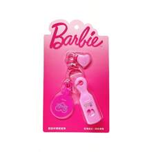 芭比系列超迷你镜子梳子、心形便携镜子挂件、便携镜子包挂件（1件） - 粉色 - 查看 7