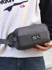 Men's Fashion Casual Simple Letter Print Multi-Pocket Outdoor Cycling Sports Chest Bag, Versatile Crossbody Waist Pack Purse Belt Fanny Pack Side Bags For Men - Multicolor - View 7