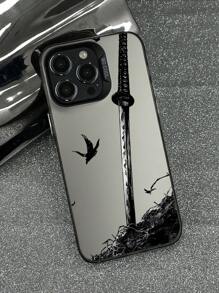 1pc Samurai Sword Print Scary Japanese Style Protective Phone Case, Compatible With Apple IPhone11/12/13/14/15/16/16PRO/16PROMAX, GalaxyA05/A15/A25/A35/A53/A54/A55/S23/S24, Anti-Fall Waterproof Shockproof Scratch Resistant,International Version, Not The Domestic Version - Multicolor - View 3