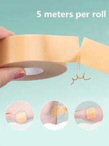 1 Roll Air Cotton Anti-Friction Heel Protector, Finger Pads, High Heel Cushion, Invisible Shoe Tape For Shoes, Ankles, Toes
