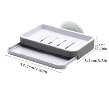 Soap Box Holder Suction Cup Soap Box Holder Bathroom Decor Summer - White - View 4