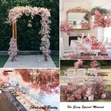 Flores artificiales de aliento para adolescentes - Ramo de flores artificiales de plástico rosa realista para bodas, compromisos, Navidad, Halloween, Acción de Gracias, Día de San Valentín y celebraciones de Juneteenth, decoraciones exteriores, decoración de jardín, planta exterior, jardinería, flores artificiales