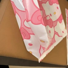 20pcs  Tote Bags - Cute Cartoon Design, Ideal For Birthday Gifts & Shopping, Plastic, White