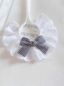 1pc Cat Scarf Bow Tie Collar, Pet Knitted Bib Drool Towel Decorative Accessory