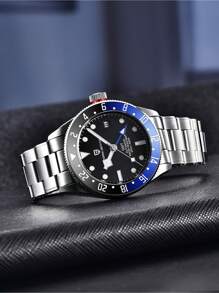 PAGANI DESIGN 男士商务自动机械GMT腕表 陶瓷表圈 不锈钢表壳 防水腕表 PD-1706