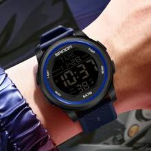 SANDA. SANDA Men's Luxury Sports Electronic Wrist Watch, Shock Resistant, Waterproof, Chronograph, Stopwatch, Alarm, Multi-Function LED Digital Watch - one-size - View 8