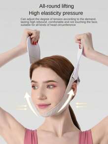 1 Stück Silikon V-förmige Gesichtslifting Maske, physikalische Gesichtslifting Doppelkinn Band, hautfarbene straffende und schlankmachende Schlafmaske
