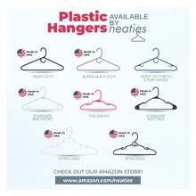 Made In USA Super Heavy Duty Plastic Clothes Hangers - Bulk Packs Available, Strong Hangers For Closet And Clothing 18pk Peach