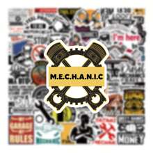 50 Stücke Mechaniker, Arbeitsheld, süße Cartoon Vinyl Aufkleber Set, anwendbar für Wasserflasche, Laptops, Handy, Skateboards, Gitarren, Gepäck, Scrapbooks, Helme, Fahrräder, Motorräder, Autos, Rucksäcke, geeignet für Halloween, Weihnachten, Thanksgiving, Osterdekoration & Geschenke - Verschiedenfarbig - Übersicht 5