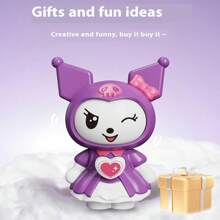 Sanrio 1 pezzo Portachiavi Kuromi Sanrio, giocattolo creativo antistress con espressione del viso che cambia, ciondolo bambola Kuromi multiesepressiva, adatto per decorare chiavi, borse e altri articoli