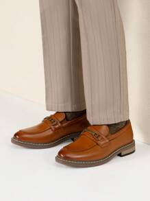 Boys Dress Shoes Slip-On Penny Loafer(Toddler/Little Kid/Big Kid) - 棕色 - 查看 4