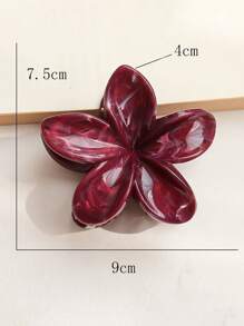 2 stuks Vrouwen Acryl Tie Dye Print Frangipani Bloem Haarspeldjes Set, Minimalistische Elegante Bun Updo Decoratieve Haarspeldjes, Geschikt Voor Dagelijks, Reizen, Feest, Daten, Casual Wear, Roze