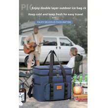 Bolsa de almuerzo aislada con gran capacidad, caja de almuerzo, bolsa térmica para picnic, bolsa refrigeradora portátil