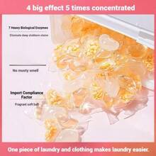 50颗/套樱花三合一洗衣球 - 清洁、柔顺、去污洗衣珠，浓缩香氛洗衣液，衣物柔顺剂，防静电，高级香氛洗衣胶囊 - 72小时锁香技术，呵护娇嫩衣物，纯净低敏香氛洗衣片（含沉香提取物），认证奢华胶囊，圣诞礼盒套装，以及畅销洗衣珠（50颗无塑料瓶盖，中国制造） - 彩色 - 查看 5