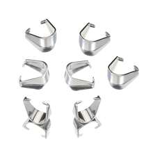 50pcs Minimalist Stainless Steel Sunflower Seed Buckle Pendant Necklace DIY Jewelry Accessories - Button - View 7