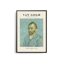 1pc Famous Vintage Artist Van Gogh Mid-Century Posters The Starry Canvas Painting Wall Arts Museum Living Room Home Decor No Frame