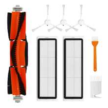 Replacement Parts Compatable For Xiao Mi Mijia Omni 2 C102CN/B101CN/B116/X10+/X20+ Sweeping Robot,Accessories 3-In-1 Removable Brush/Main Brush/Roller Brush,HEPA Filter,Side Brush/Edge Brush/Coner Brush And Microfiber Mop Cloth/Mop Rag.