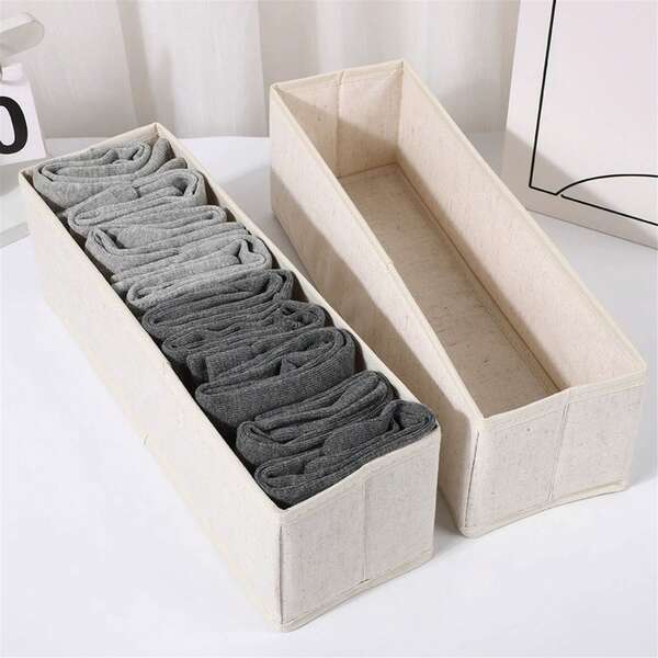 1/2/3/4pcs Space-Saving Underwear & Socks Storage Boxes, Multi-Functional Drawer Organizers For Home, Bedroom, Dorm, Sorting Bins