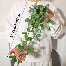 1/2/4pcs Artificial Plants, Hitchhike,Four Choices,A,Red Zebrina,Inchplant,B,Green Zebrina,C,Peperomia,D,Fittonia Inchplant Green Decorations Without Pots For Year Round Decorations, School Dormitory, Office Decorations, Parties, Birthdays, Home Decorations, Decorations For Hotels, Restaurants, Living Rooms, Bedrooms, Weddings, Kitchens And Garden Decorations