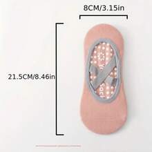 زوج من جوارب اليوغا مضادة للانزلاق، جوارب بيليه والرقص مضادة للانزلاق على الأرض، مناسبة لصالة الألعاب الرياضية، والرياضات الداخلية مثل بيليه والرقص - متعدد الألوان - مشاهدة 11