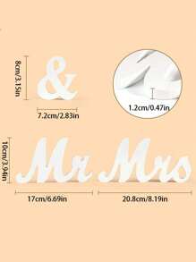 3 stuks/set witte houten Mr en Miss houten letters, set, Mr & Mrs bord voor bruiloftstafel, feestdecoratie hoofdtafel bruiloft houten letter, Just Married bord jubileumfeest Valentijnsdag decor, bruiloftstafel decor