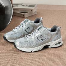 New Balance NB 530 Series Retro Running Shoes, Casual Sports Shoes, Fashion Chunky Sneakers, MR530LG - Grey - View 10