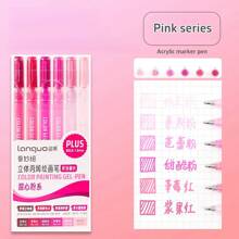 6支装书法1.0毫米彩色凝胶笔套装粗头圆珠笔用于书写绘画马克笔学校返校