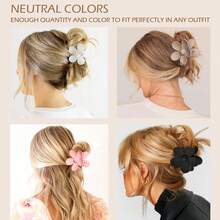 Set da 12 pezzi di grossi fermagli per capelli, fermagli a molla dalla tenuta forte adatti per capelli spessi, con disegni eleganti floreali e geometrici, stili assortiti per donne, accessori per capelli versatili per lo styling