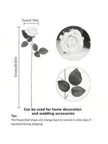 10 PEZZI Mazzo di rose artificiali autunnali, decorazione per San Valentino, decorazione per matrimonio, fiore da tenere in mano per spose, fiore da polso, materiale per decorazione di casa, sala da pranzo, camera da letto, vaso, materiale per DIY, torte di compleanno, regali di San Valentino e Capodanno, accessori per servizi fotografici