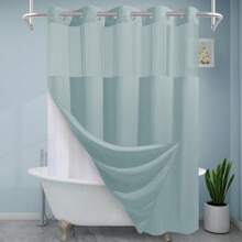 Punkray Waffle Weave No Hook Shower Curtains With Snap In Linerfor  Bathroom Decor Set Supply
