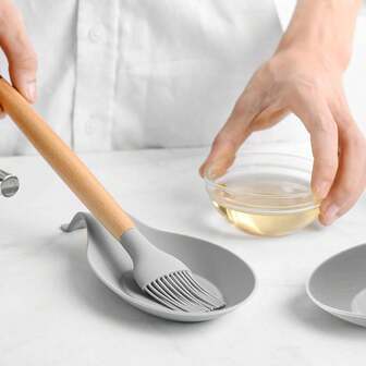 Silicone Spoon Rest For Stove Top, Silicone Spoon Holder For Kitchen Counter, Silicone Spoon Holder For Stove Top For Kitchen Utensils Spatula,Tongs,Ladles