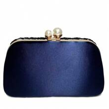 Pearl Peacock Feather, Crystal, Bead, Metal Sequin Satin, Silk Envelope Clutch Bag, Diamond Wedding Party Purse, Chain Crossbody Evening Bag, Mini Shiny Rhinestone Formal Clutch For Women