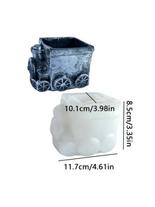 11pcs Car & Bus Shaped Silicone Candle Molds, Candle Holders, Aromatherapy Candle Art, Wax Melts, Handmade Soap Making, Reusable Silicone Material, Craft Production, Home Decor & Photography Props DIY, Spiritual Handmade Gifts - White - View 13