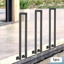 SENDERPICK Ringhiera per scale esterne, corrimano interno, ringhiera per scale esterne, nera, a forma di U, corrimano laterale, barra di supporto per soffitta/corridoio, ringhiera decorativa moderna (H*W) 85 * 20 cm