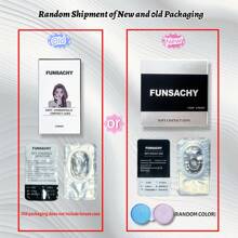 FUNSACHY Colored Myopia Contact Lenses (0~-8.00) Brown/Gray/Blue Degree Contact Lenses, Annual Disposable, 14.5mm Large Eye Lens - HAWAII-gRAY - View 8
