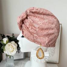 Lace Non-Waterproof Swimming Cap, Comfortable Breathable Fashion Large Head Circumference Cap Suitable For Long Hair, Ideal For Spa, Vacation, Beach Photography