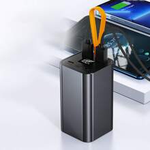 20000mAh 紧凑型移动电源，2 个 USB-A 输出充电端口和 2 个 TYPE-C 输入端口，可为智能手机、平板电脑、智能手表快速充电 - 适用于毕业礼物、单身派对礼物、伴娘礼物、父亲节礼物、新娘送礼会礼物、婚礼宾客礼物、生日派对装饰和婚礼用品、返校 - 黑色 - 查看 4