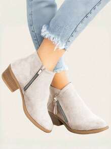 Fall/Winter 2025 Women's Suede Ankle Boots And Short Boots, Versatile
