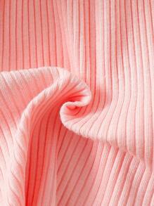 Baby Girl Cute Daisy Pattern Mesh Ruffle Hem Strap Patchwork Daisy Trim Mesh Dress, Summer - Pink - View 8