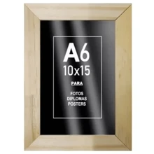 Kit 5 Photo Frames 10x15 Natural A6 With Glass Or Acetate Wall Living Room Bedroom Decoration - 自然的 - 查看 2