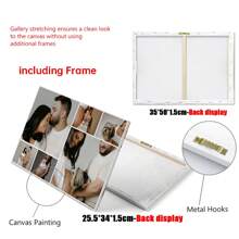 Custom Canvas Collage Photos With Your Photos Poster, Personalized Canvas Wall Art Collage Photo Printing Canvas Decorative Painting, Suitable For Valentine's Day Home Wedding, Home Decoration Collage Painting - 6 Photos, Unframed Gifts Birthday Graduation