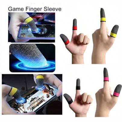 6-12 件/套银纤维游戏指套，新款电子竞技超薄透气露指手套