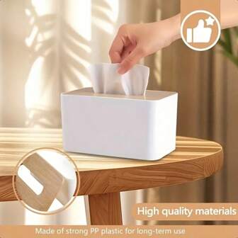 1pc Multi-Function Desk Organizer Box, Tissue Box, Drawer Paper Box, Remote Control Storage Rack, Office Desk Storage Organizer Back To School