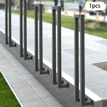 SENDERPICK Ringhiera per scale esterne, corrimano interno, ringhiera per scale esterne, nera, a forma di U, corrimano laterale, barra di supporto per soffitta/corridoio, ringhiera decorativa moderna (H*W) 85 * 20 cm