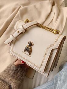 Fashionable Flip Cover Backpack Solid Color Simple Versatile Shoulder Bag Handbag, Suitable For Ladies, Girls, Employed People And White-Collar Workers, Suitable Playing, Going Out, Traveling, Shopping, Working, Business, Shopping, Partying