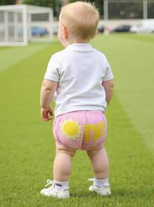 Baby Bloomers For Boys Girls Letter Embroidery Plaid Pattern Baby Diaper Cover Shorts Perfect For Birthday Summer