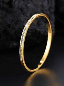 1 Chiếc Vòng Tay Khoan Đơn Giản Phong Cách Và Tinh Tế (Quà Tặng Nam/Nữ) Thích Hợp Cho Bạn Trai Quà Tặng Ngày Lễ - vòng tay kim cương một hàng - Xem 12